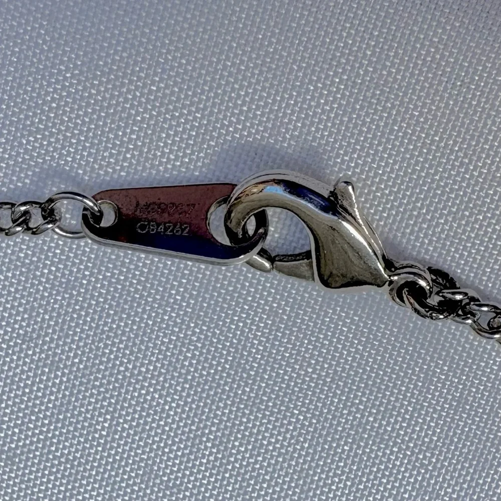 LV Instinct Enamelled Charm Necklace Silver and 4 shades of Blue - Picture 6 of 9